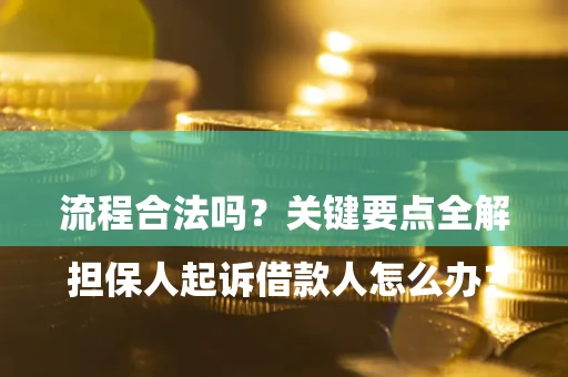 济南

担保人起诉借款人怎么办？流程合法吗？关键要点全解析